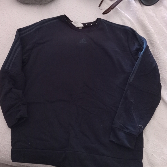 adidas Other - Adidas Sweatshirt Men Large blue Pullover Sweater Embroidered Crew Neck Casual